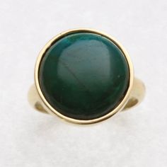 "This is a stunning estate ring! This gorgeous ring is made of 14k yellow gold. Its a bezel set ring with a vibrant green round Eilat stone in the center. The Eilat stone measures 15mm. Its a solid and substantial ring that looks great on any finger. It is stamped \"14k.\" The ring is a size 7 1/2, please contact me for sizing information. It comes in a pouch perfect for safekeeping or gift giving." Eilat Stone, Fairy Pendant, Estate Ring, Eilat, Estate Rings, Star Of David Pendant, Bezel Set Ring, Emerald Diamond Ring, Film Art