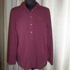 A.N.D Eawy New Without Tags Great Condition 100%Cotton. Size= L Approx. Bust= 21" Sleeve= 25 "Long Length= 27" Shoulder To Hemline. (Front) Length= 30'' Shoulder To Hemline. (Back) ***Check Out My Other Items!*** Thank You. Red Long Sleeve Daywear Top, Red Long Sleeve Top For Daywear, Blouse Shirt, Long Length, Shirt Color, Pink Red, Shirt Blouses, Colorful Shirts, Top Blouse