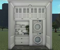 there is a little washing machine room in this design - says sayy mater