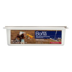 bona cleaning wipes in a tub on a white background