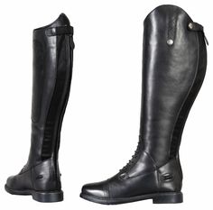 TuffRider Ladies Plus Rider Field Boots Horse Riding Gear, Thick Calves, Field Boots, Soft Leather Boots, Equestrian Fashion, Tall Riding Boots, Elastic Laces, Equestrian Style, Calf Boots