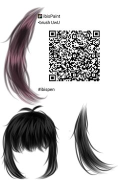 an image of some hair styles with qr code