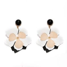 Lilian Big Flower Stud Earrings. Go big with this lovely colorful and leather look flower earrings. What more make your outfit pops and make your face lightens up better than flowers? Great for festive events like weddings and parties. This is what we love spring and summer. Bring the flowers to your days. Item Type: EarringsFine or Fashion: FashionMetals Type: Zinc AlloyGender: WomenMaterial: Metal, Faux LeatherPattern Shape: FLOWER Spring Flower Earrings For Pierced Ears, Chic Flower Charm Drop Earrings, Chic Drop Earrings With Flower Charm, Flower-shaped Earrings For Summer Parties, Chic Spring Flower Earrings For Pierced Ears, Flower Shaped Summer Party Earrings, Chic Spring Jewelry With Flower Decoration, Spring Flower Earrings For Parties, Spring Chic Jewelry With Flower Decoration