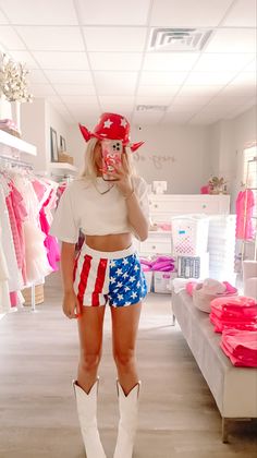 Sassy Shortcake, Flag Pattern, Sequin Shorts, Stars And Stripes, Striped Shorts, Fourth Of July, American Flag, Red White, Red And White