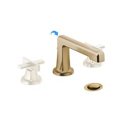 the bathtub faucet is shown with two handles