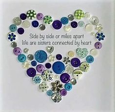 Button Crafts For Adults Project Ideas, Button Pictures Ideas, Button Crafts For Adults, Christmas Button Crafts, Diy Button Crafts, Button Art Projects, Buttons Crafts Diy, Button Heart, Button Ideas