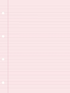 a pink lined paper with white dots on it