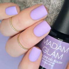 Matte Purple Nails, Ongles Gel Violet, Nail Art Designs For Beginners, Light Purple Nails, Easy Nail Art Designs, Violet Pastel, Madam Glam, Lilac Nails, Solid Color Nails