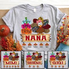 Personalized Mimi Grandma Nana Shirt with Kids Names Great as Birthday gifts or Holiday presents. This adorable item can be designed upon anyone's wish with any title. Please enter: 1. Nickname. ie. Grandma, Nana, Mimi, ...etc. 2. Kids' Names wanted on the shirt (Names separated by commas) All items are made to order. * Please be aware that the physical product's colors may differ slightly from the mockup. Brand: Gildan Classic unisex cut makes this easy to fit the body. Material: Heavyweight fabric Sport Grey And Antique Heathers: 90% Cotton | 10% Polyester Safety Colors And Heathers: 50% Cotton | 50% Polyester Other colors: 100% cotton Machine wash cold inside out with like colors, tumble dry low for easy care Imported, Printed in the USA Custom Sports Shirts, Shirt Names, Blessed Grandma, Light Blue Hoodie, Thankful Grateful Blessed, Nana Shirts, Holiday Presents, Patches Shirt, Leopard Shirt