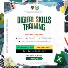 the poster for digital skills training