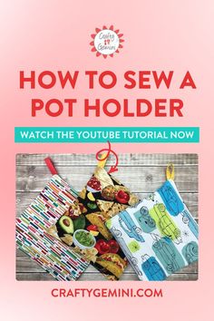 How to Sew a Pot Holder Last Minute Diy Gifts, Oven Mitts And Pot Holders, Hot Pad, Pot Holder, Good Enough, Hot Pads