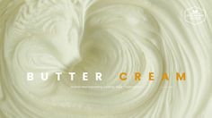 the cover of butter cream is shown in white