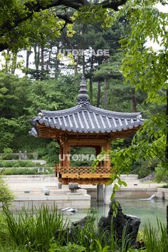 Korea Garden, Asian Inspiration, Chinese Garden, Pen Art, Japanese Garden, Art Exhibition, Gazebo, Architecture Design