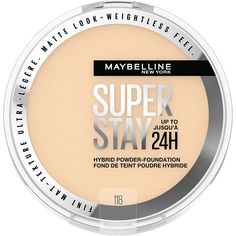 Best Makeup: Maybelline New York Super Stay Up to 24HR Hybrid Powder-Foundation Maybelline Powder, Superstay Maybelline, Maybelline Foundation, Make Up Primer, Full Coverage Makeup, Make Up Foundation, Pressed Powder Foundation, Maybelline Superstay, Maybelline Makeup