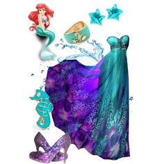 Ariel Disney Prom Dresses, Disney Prom, Disney Princess Outfits, Disney Themed Outfits, Disney Inspired Fashion, Disney Bounding, Character Inspired Outfits, Disney Bound Outfits, Disney Inspired Outfits