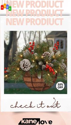 Christmas Pine Cones Green Decoration Pendant Christmas Hanging Baskets, Christmas Plant, Christmas Pine Cones, Faux Christmas, Christmas Plants, Christmas Hanging, Floral Hoops, Green Decor, Hanging Basket