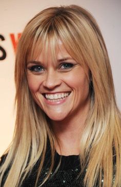 Celebrity Bangs, Flattering Bangs, Reece Witherspoon, Reese Whiterspoon, Jennifer Aniston Hair, Elle Macpherson, Elle Woods, Legally Blonde, New Orleans Louisiana