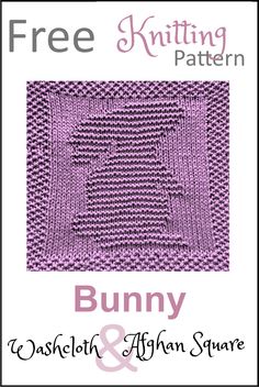 the knitting pattern for ladybug and afghan square is shown in light purple yarn