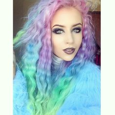 Mermaid Hair Color, Cotton Candy Hair, Outfits Rave, Hair Color Pastel, Pinterest Hair, Fantasy Hair, Pastel Hair, Mermaid Hair