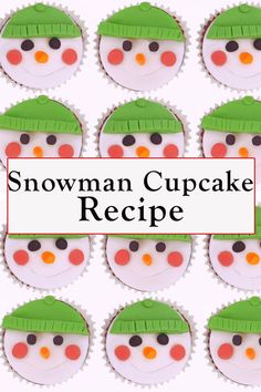 These adorable snowman cupcakes are super easy to make with a chocolate cupcake sponge base and a fondant snowman face topper. You may recognize this super cute snowman face character from the 1982 animation “The Snowman” its such a famous Christmas movie. We watch it every holiday season and if you haven't seen it yet I'd definitely recommend you do.  For the full step by step Christmas snowman recipe click the link to love food feeds recipe website. Famous Christmas Movies, Delicious Christmas Desserts, Snowman Cupcakes, Christmas Recipes Easy