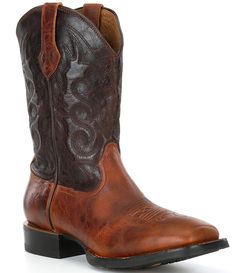 From Frye&#x2C; the Men's Cole Hauser Collection Deco Stitch Vintage Leather Western Boots feature: Vintage leather upperSquare toeLeather liningFlexible rubber outsoleApprox. 14" calf circumferenceApprox. 1.25" heel heightImported. Cole Hauser, Leather Western Boots, Mens Shoes Boots, Dillard's, Western Boots, Vintage Leather, Cowboy Boots, Shoes Mens, Men's Shoes