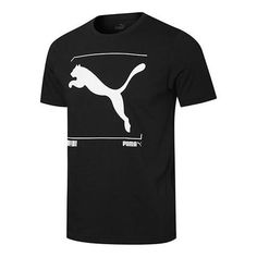 PUMA Nu-Tility Logo T-Shirt 'Black' 845997-01 Puma Graphic Tee For Sports, Puma Logo Graphic Tee For Sports, Puma Logo Graphic Tee Short Sleeve, Puma Logo Cotton Graphic Tee, Puma Logo Crew Neck T-shirt For Streetwear, Puma Logo Sports T-shirt, Black Sporty Puma Logo T-shirt, Black Puma Graphic Tee, Sporty Black Puma Logo T-shirt