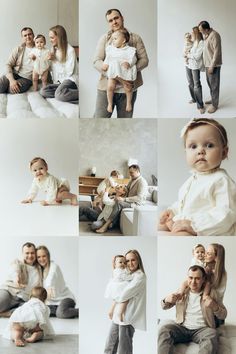 a collage of photos with people holding their babies