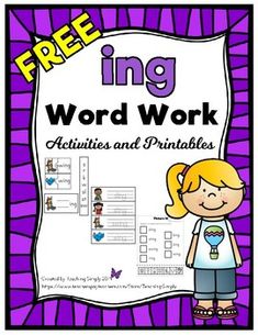 Ing Ending Activities First Grade, Ing Phonics, Work Printables, Abc Phonics