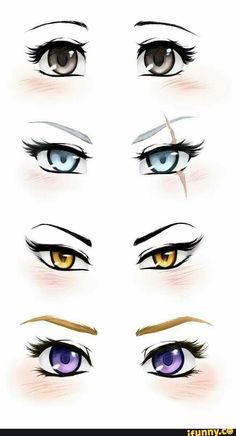 different types of eyes with long lashes