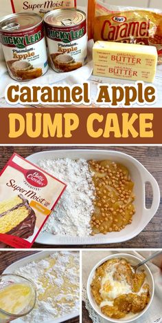 caramel apple dump cake is an easy dessert recipe