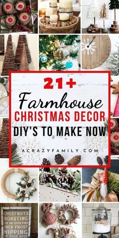 farmhouse christmas decor diy's to make now, including pine cones and candles