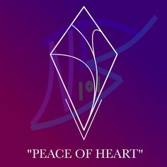 the peace of heart logo on a purple background