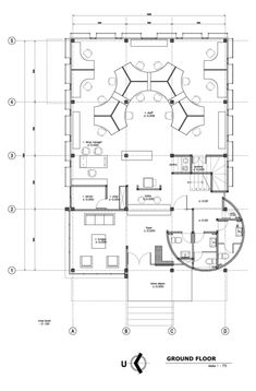 the floor plan for an office building