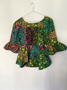 Uk size 8-10 beautiful Ankara skirt and blouse Green Tiered Skirt Set With Fitted Top, Green Fitted Tiered Skirt Set, Green Fitted Sets With Tiered Skirt, Bohemian Green Short Sleeve Set, Fitted Multicolor Sets With Tiered Skirt, Green Bohemian Short Sleeve Set, Bohemian Multicolor Sets With Ruffles, Multicolor Bohemian Sets With Ruffles, Bohemian Multicolor Ruffled Sets