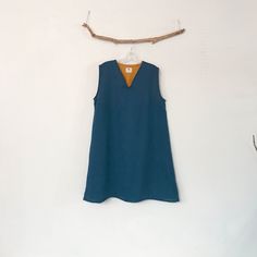 "ready to wear sleeveless V- neck bonnot linen dress with autumn gold panel on the back fit size L or XL with bust 47\" room on the dress ( fit bust 44\" and under well) Material: bonnot and autumn gold linen measurements: shoulder width 16\" armhole 9.5\"- 10\" deep bust across 23.5\" ( total with 47\" bust room on the garment) dress length 38\"-38.5\" hip room is about 54\" room dres hem width 68\" handmade by anny Schoo in a solar powered home studio. Thanks for looking! Ready to wear item ca Purple Shawl, Linen Clothing, Pink Linen, Linen Dresses, Linen Clothes, Handmade Clothes, Linen Dress, Dress Clothes For Women, Fitted Dress