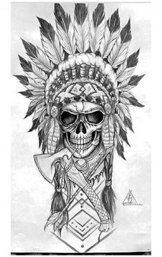 Tattoo | Native american tattoos, Native american tattoo designs, Skull sleeve tattoos Indian Skull Sleeve Tattoo, Skull Headress Tattoos, Skull Indian Headdress Tattoo Leg, Native American Skull Tattoo Headdress, Mohawk Indian Tattoo, Men’s Native American Tattoo, Stay The Course Tattoo, Skull Chief Tattoo, Indian Skull Tattoos Warriors