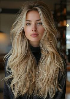 Angel Blonde Hair, Warm Blonde Hair, Golden Blonde Hair, Long Hair Color, Blonde Hair Inspiration, Penteado Cabelo Curto, Hair Inspiration Color, Dream Hair, Aesthetic Hair