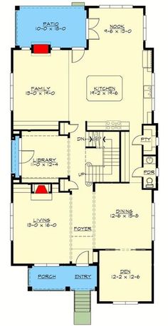 the floor plan for this modern home