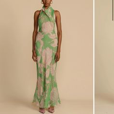 Arcina Ora Josephine Green Patterned Dress Arcina Ori, Australian Dresses, Spring Floral Prints, Pink Ties, Mini Robes, Floral Print Maxi Dress, Floral Print Maxi, Maxi Dress Green, Printed Maxi