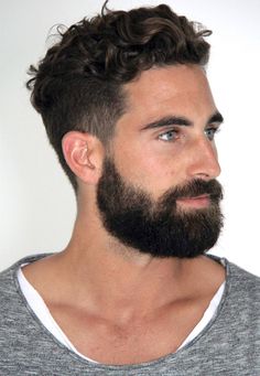 Men Haircut Curly Hair, Men Hairstyle, Wavy Hair Men, Gorgeous Guys, Haircut Curly, Beard Hairstyle, Wavy Haircuts, Faded Hair