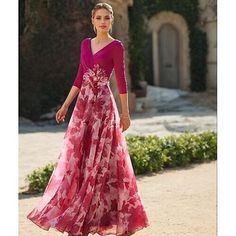 Silhouette:A-Line; Hemline / Train:Floor Length; Closure:Zipper UP; Fully Lined:Yes; Built-In Bra:Yes; Embellishment:Flower; Fabric:Chiffon; Sleeve Length:3/4 Length Sleeve; Tips:Colors may vary slightly due to different monitor settings,Professional dry cleaner only; Boning:No; Style:Elegant; Occasion:Formal,Wedding Guest; Waistline:Natural; Neckline:V Neck; Listing Date:12/11/2023; Bust:; Hips:; Hollow to Floor:; Waist: Dress Formal Wedding Guest, Formal Wedding Guests, Homecoming Formal Dresses, Floral Dress Formal, Derby Dress, Mother Wedding Dress, Dresses Formal Elegant, Mob Dresses, Applique Dress