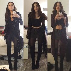 Elizabeth Gillies Jade West Style, Jade West, Liz Gillies, Elizabeth Gillies, Taylor Momsen, Katherine Pierce, Black Clothing, School Looks, Looks Black