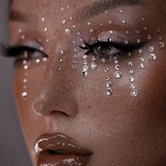 Editorial Make-up, Make Up Designs, Rhinestone Makeup, Rave Makeup