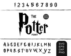 the font and numbers for harry potter's potter potter potter potter potter potter potter potter potter