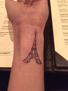 Unique & Cute Travel Tattoo Ideas For Women Effiel Tower Tattoo, Pen Tattoo, C Tattoo, Tattoo Prices