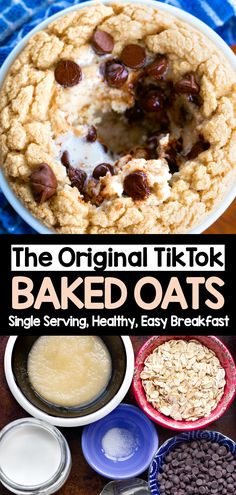 the original tiktok baked oats recipe is easy to make and delicious for breakfast