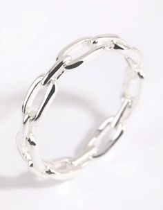 Description Stack it up! This silver-toned ring features a fine band with a chain-link design. Nose Piercings, Link Ring, Fashion Jewellery Online, Link Design, Bold Earrings, Linking Rings, Ring Collection, Favorite Rings, Ring Collections