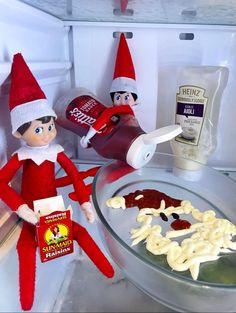 Elf Ideas Easy Creative, Elf Ideas Easy, Preschool Lunch, Bad Elf, Awesome Elf On The Shelf Ideas, Elf Activities, Xmas Elf, Elf Antics, Elf Fun