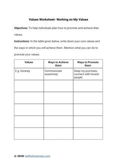 the worksheet for an employee's work plan