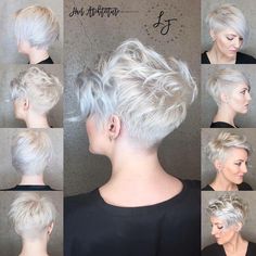 Gray Haircuts, Short Messy Haircuts, Kort Pixie, Hair Cuts 2017, Fine Hair Styles For Women, Frankie Sandford, Short Hairstyles Fine, Gorgeous Hair Color, Trendy Short Haircuts